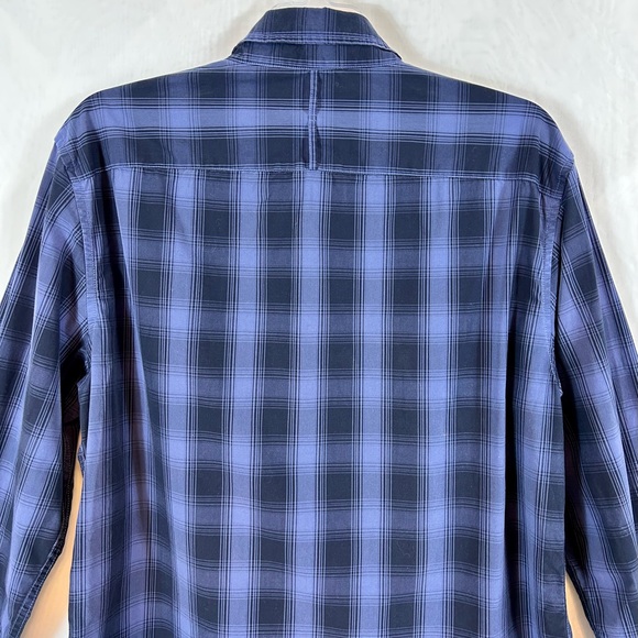 Men’s Banana Republic Luxe Poplin Slim Fit Plaid Shirt / size medium - Picture 8 of 8